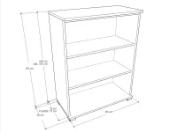 Maxx komód polcos BL méretrajz